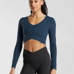 Crossover Long Sleeve Dark Blue